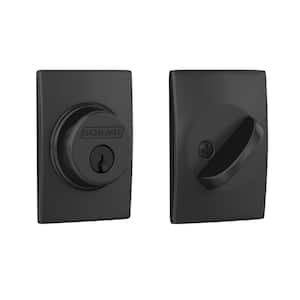 B60 Series Century Matte Black Single Cylinder Deadbolt Certified Highest for Security and Durability