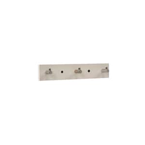 White Floating Coat and Hat Wall Shelf Rack, 5 Pegs Hook TG552036 - The  Home Depot