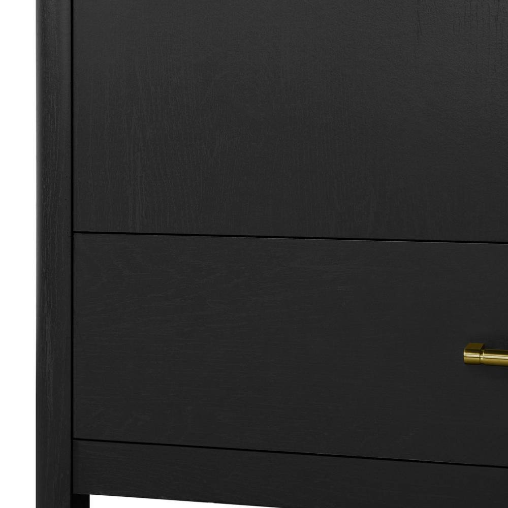 Dario 36" Ebony Wood Freestanding Bathroom Vanity with Marble Countertop