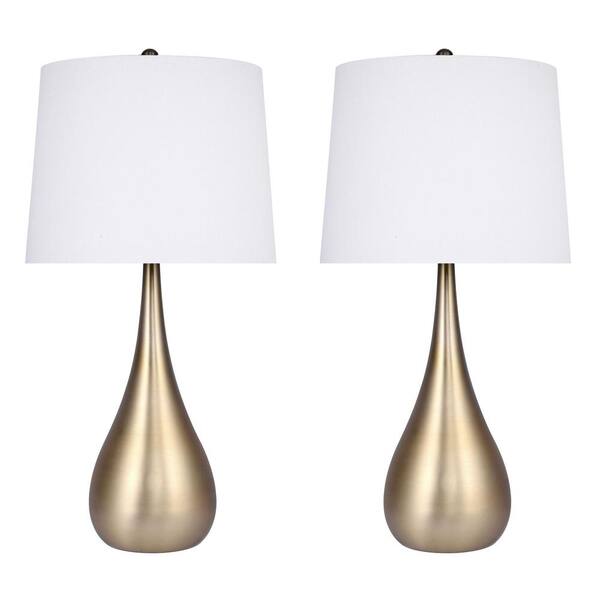 GRANDVIEW GALLERY 30 in. Gold Plated Table Lamps with Teardrop Shape ...