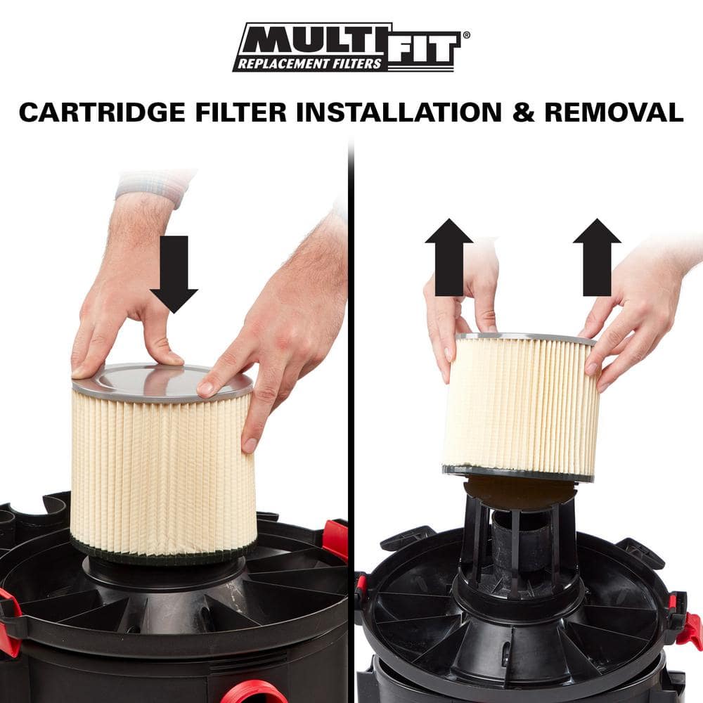 White Paper Cartridge Filter for Wet/Dry Vacuums