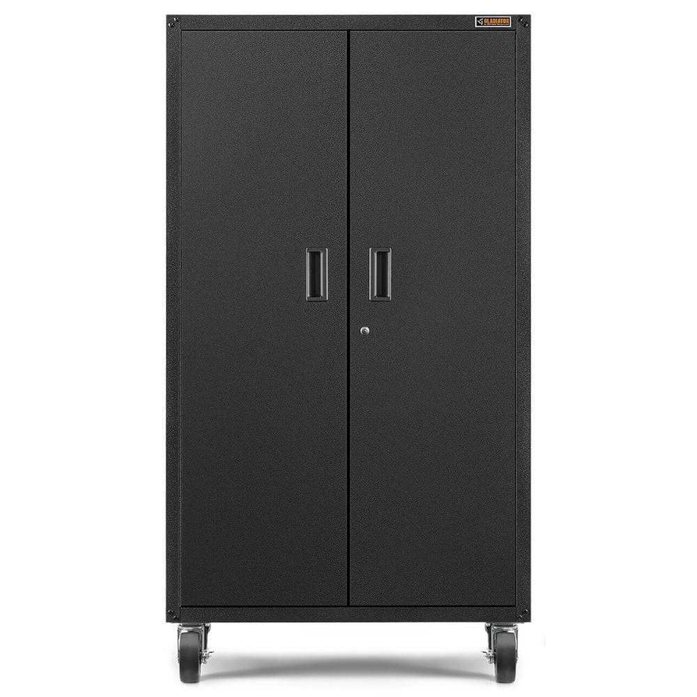Gladiator 36 in. W x 66 in. H x 18 in. D 3-Shelves Steel Mobile Storage  Freestanding Cabinet in Smooth Hammered Granite GALG36CKKSG - The Home Depot