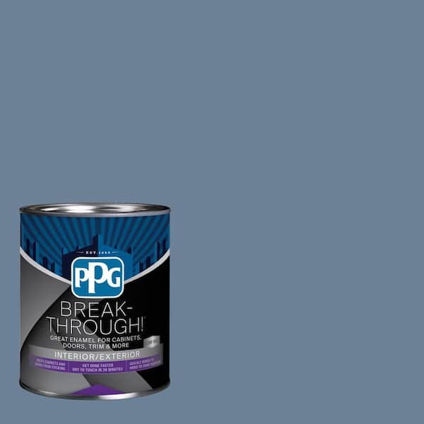 1 qt. PPG1163-5 Silver Blueberry Satin Door, Trim & Cabinet Paint