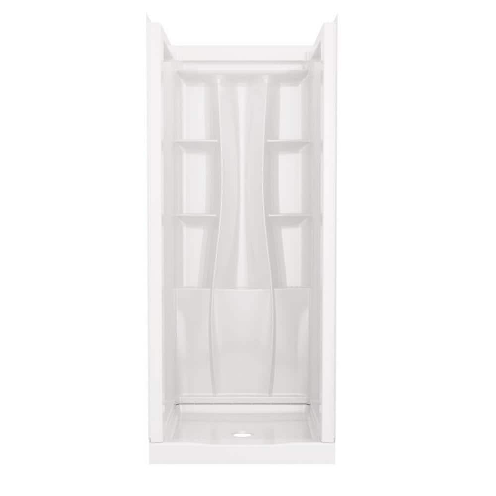 Delta Classic 500 32 in. L x 32 in. W x 72 in. H Alcove Shower Kit with Shower Wall and Shower Pan in High Gloss White -  BVS2-C5111-WH