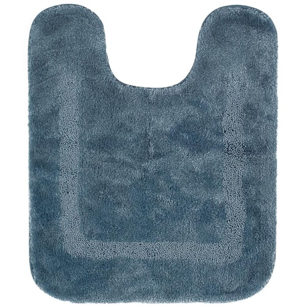 Mohawk Home Facet French Blue 20 in. x 24 in. Nylon Machine Washable Bath Mat