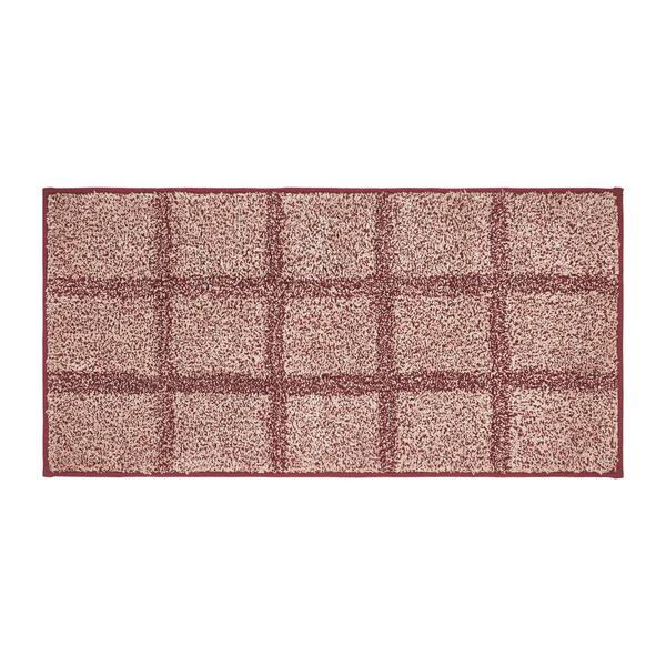 VHC Brands Connell 17 in. W x 36 in. L Red Tan Bathmat