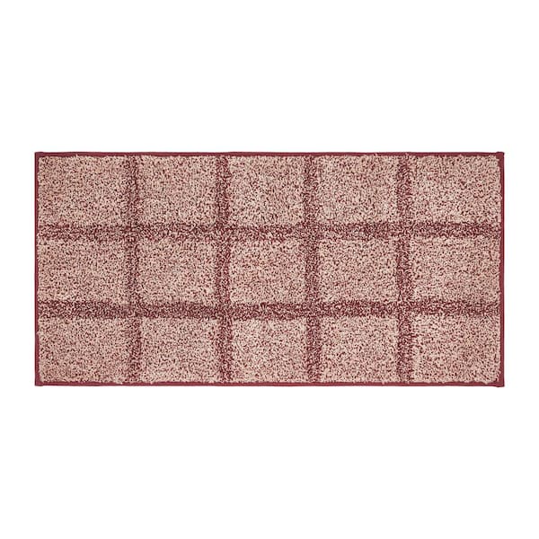 VHC Brands Connell 17 in. W x 36 in. L Red Tan Bathmat