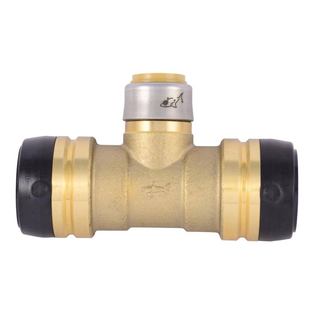 1-1/4 in. x 1-1/4 in. x 3/4 in. Push-to-Connect Brass Reducing Tee Fitting