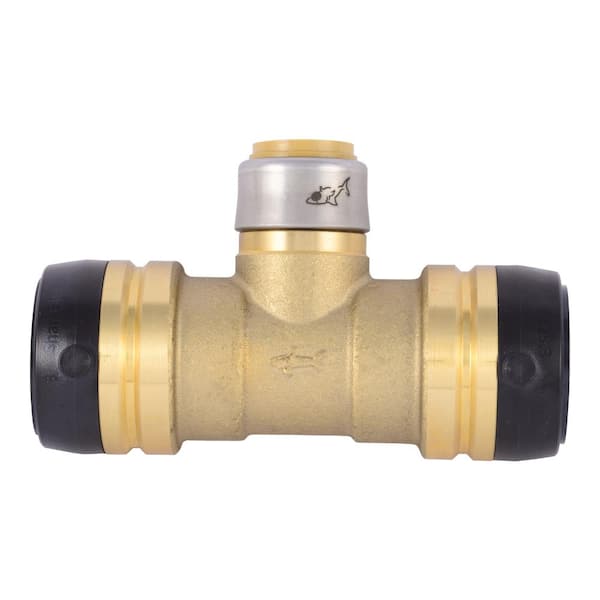 SharkBite 1-1/4 in. x 1-1/4 in. x 3/4 in. Push-to-Connect Brass Reducing Tee Fitting
