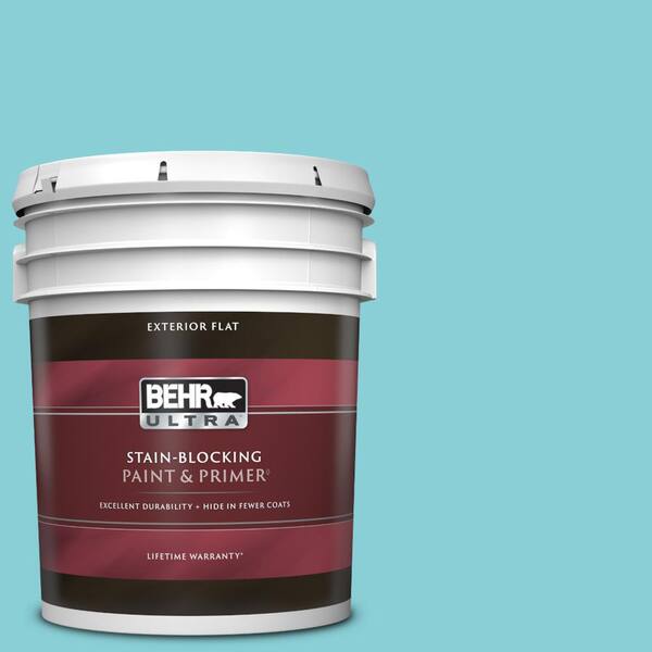 BEHR ULTRA 5 gal. Home Decorators Collection #HDC-MD-14 Sky Watch Flat Exterior Paint & Primer