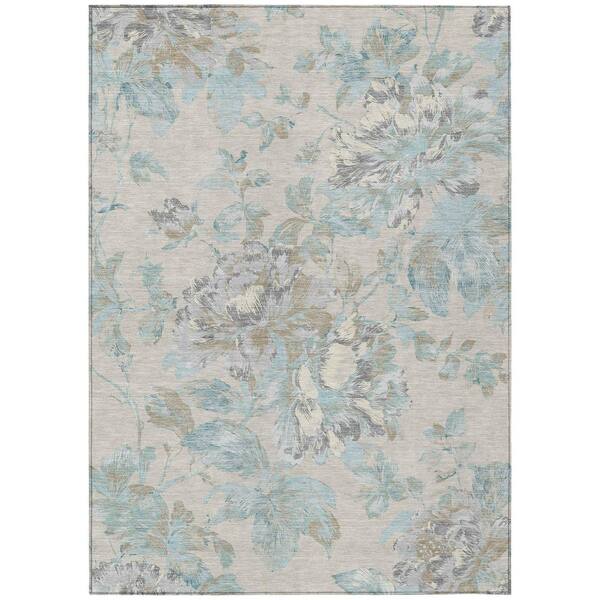 Chantille Machine Washable Indoor/Outdoor Abstract ACN3063 Linen 5 ft. x 7 ft. 6 in. Area Rug