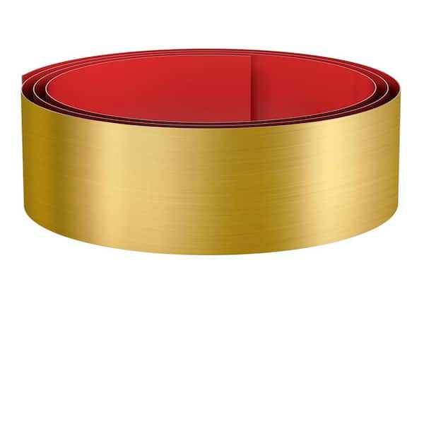 102-in W x 6-in D x 0.1-in H in Gold Toe Kick, Baseboard Plate, Self Adhesive Kickplate for Cabinet, Cupboard