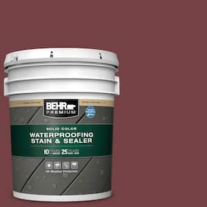 5 gal. #MQ1-15 Rumors Solid Color Waterproofing Exterior Wood Stain and Sealer