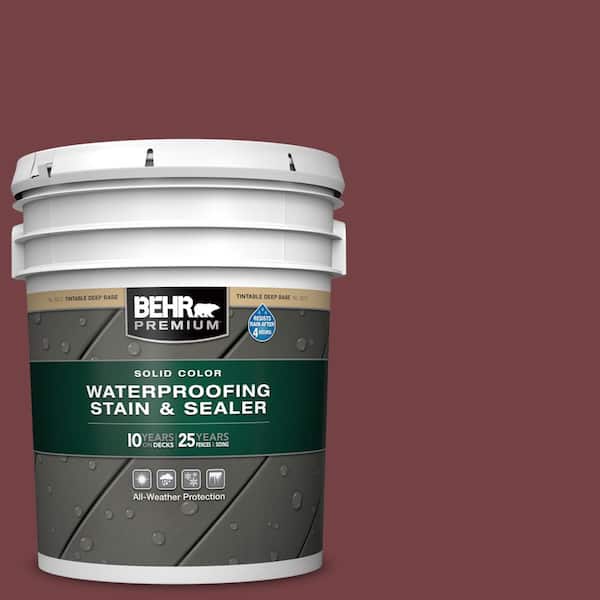 BEHR PREMIUM 5 gal. #MQ1-15 Rumors Solid Color Waterproofing Exterior Wood Stain and Sealer