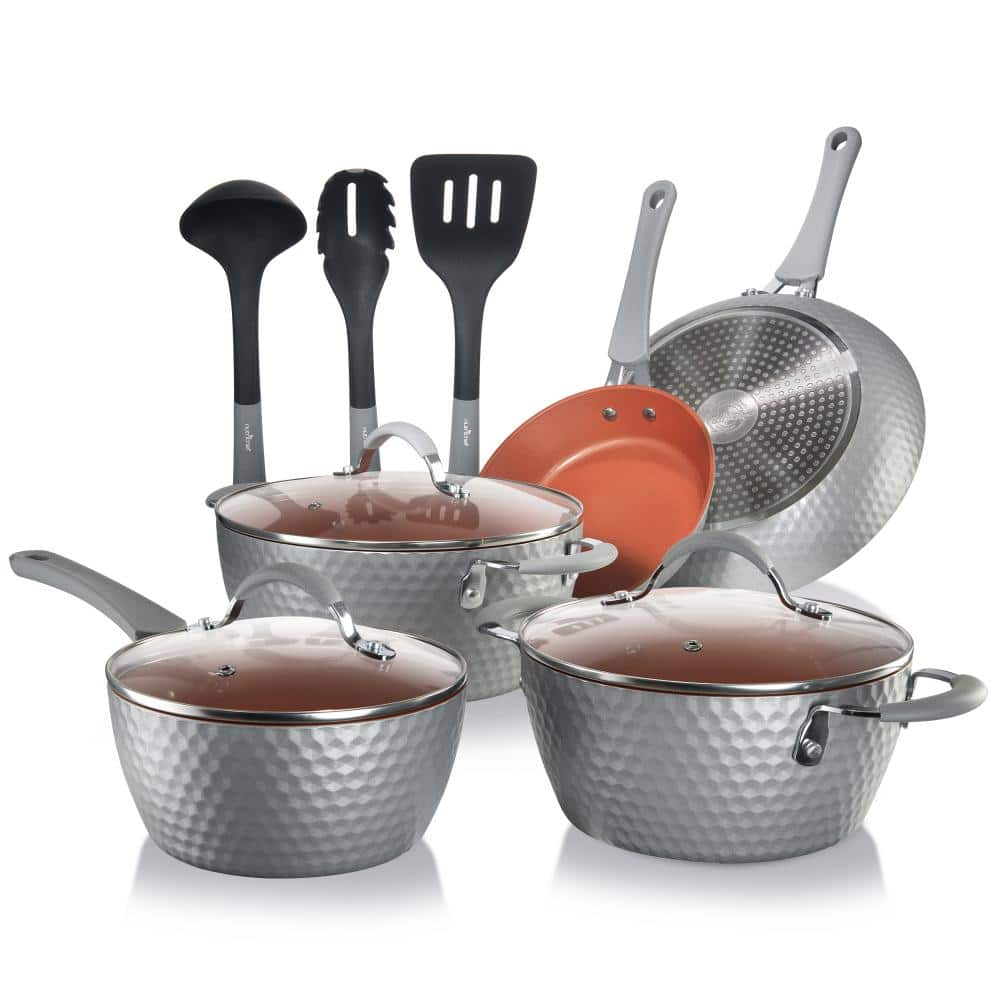 NutriChef Kitchenware 20-Piece Pots and Pans High-qualified Basic Kitchen  Cookware Set, Non-Stick NCCW20SBLU - The Home Depot