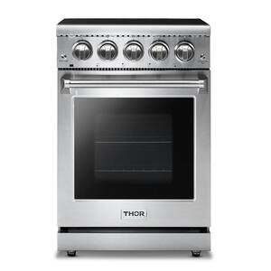 24 in. 3.73 cu. ft. Single Oven Electric Range with Convection Oven in. Stainless Steel