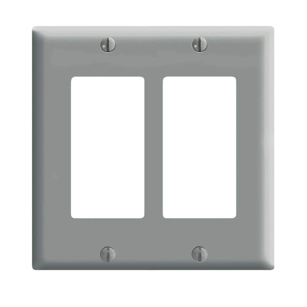 2-Gang Gray Decora/Rocker Nylon Midway/Midsize Wall Plate (1-Pack) PJ262-GY price history on PriceWatchPro