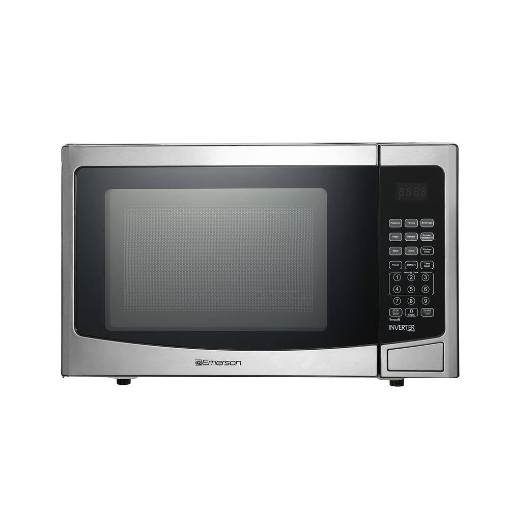 Emerson 1.2 cu. ft., 1000W Inverter, Touch Control, Stainless Steel Microwave Oven, Silver -  MWI1212SS