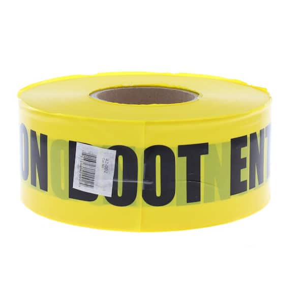 IDEAL 3 in. x 1,000 ft. Barricade Tape Caution Do Not Enter, Yellow