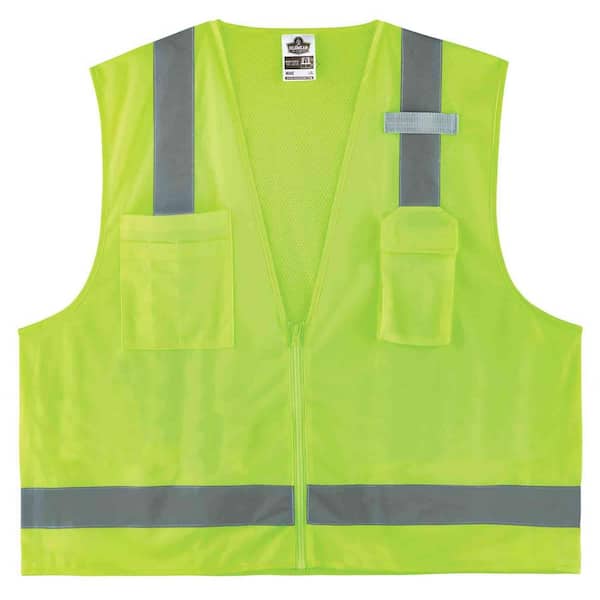 GLoWEAR XS Lime Hi-Vis Type R Class 2 Economy Surveyors Vest