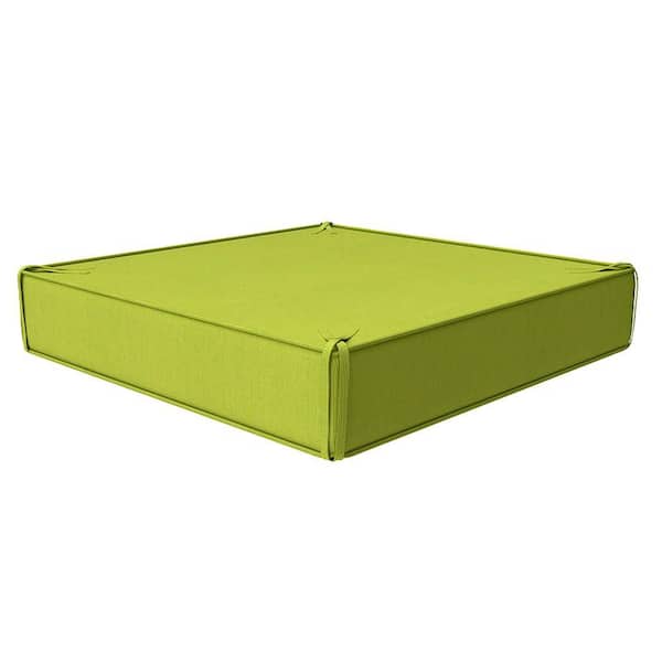 25 x 25 Sunbrella Outdoor Ottoman Replacement Cushion-Spectrum Kiwi