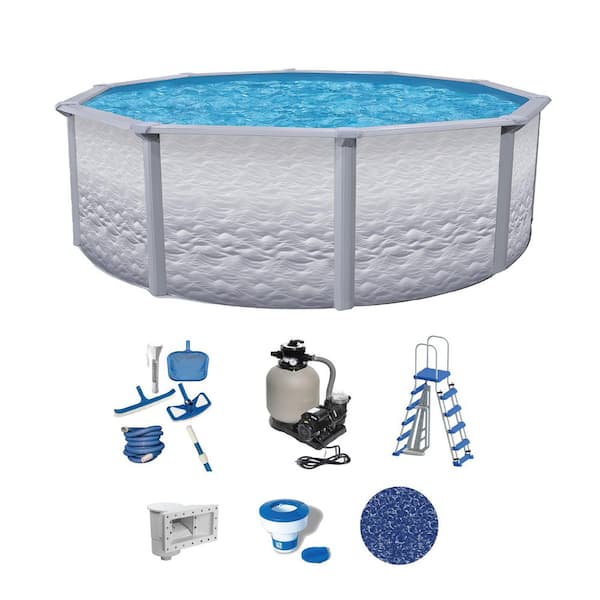 Liberty 15 ft. Round 52 in. Deep Hard Sided Above Ground Standard Pool Package