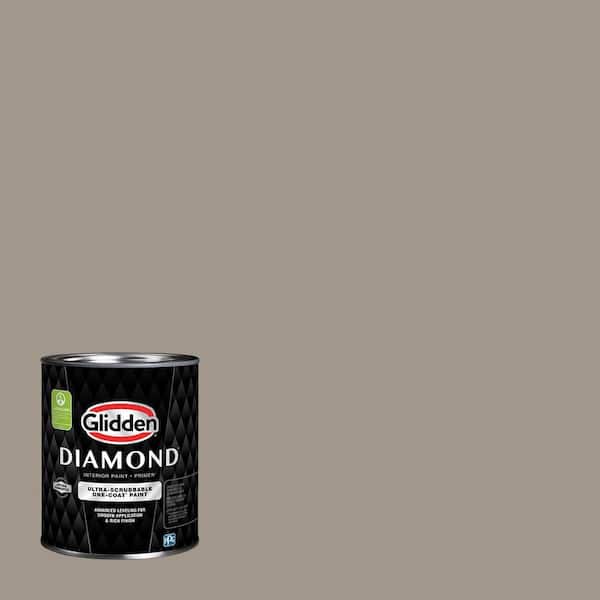Glidden Diamond 1 qt. PPG1000-4 Winter Cocoa Flat Interior Paint with Primer