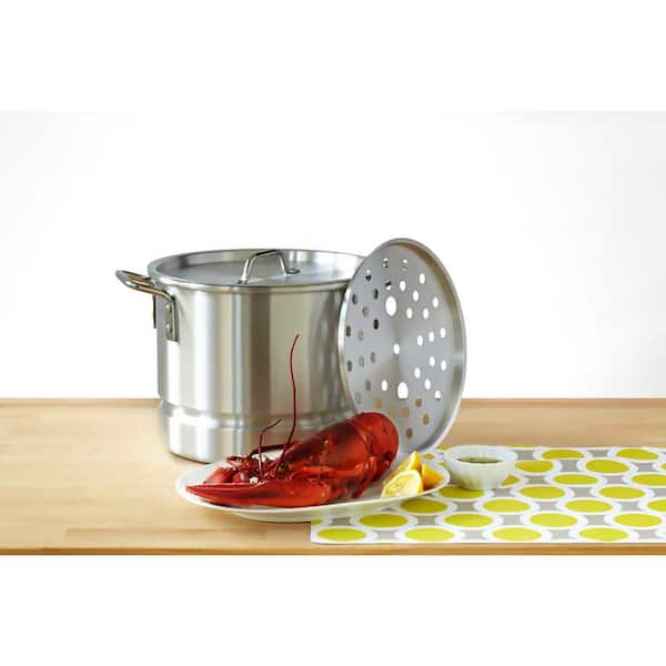 IMUSA 28 qt. Aluminum Steamer and 10 qt. Stock Pot with Lid MEXICANA-28BN -  The Home Depot