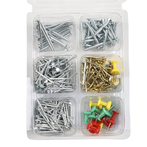 ネイル用品(^ ^) Everbilt Zinc-Plated Nail, Tack, Brad and Screw Combo Pack (400