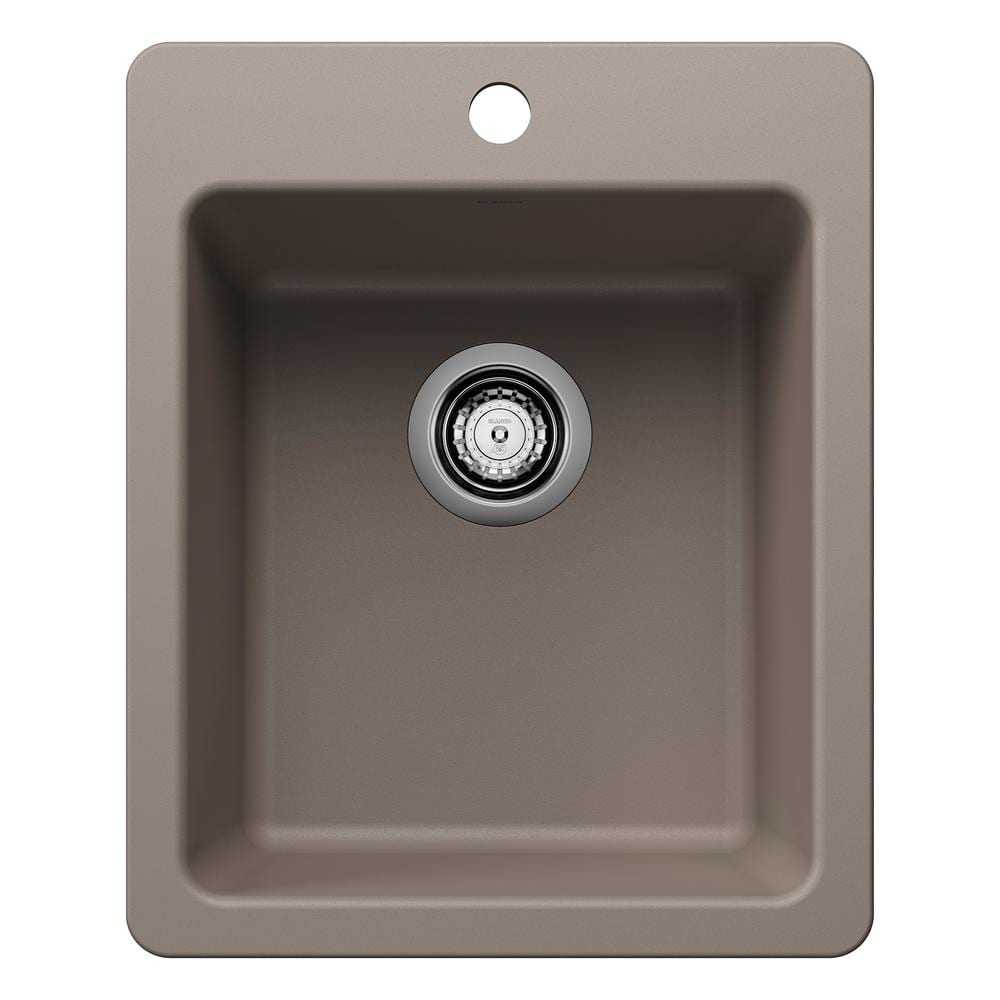Liven SILGRANIT Granite Composite 16.75 in. Drop-In/Undermount Bar Sink in 