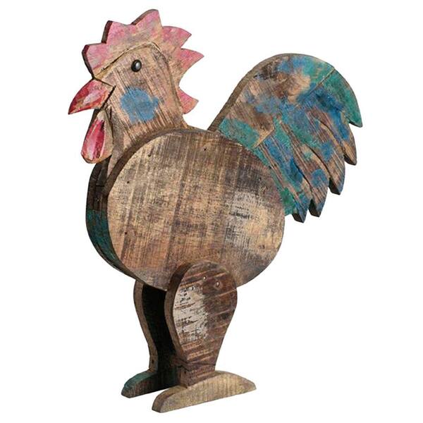 Home Decorators Collection 22 in. H Barn Wood Rooster