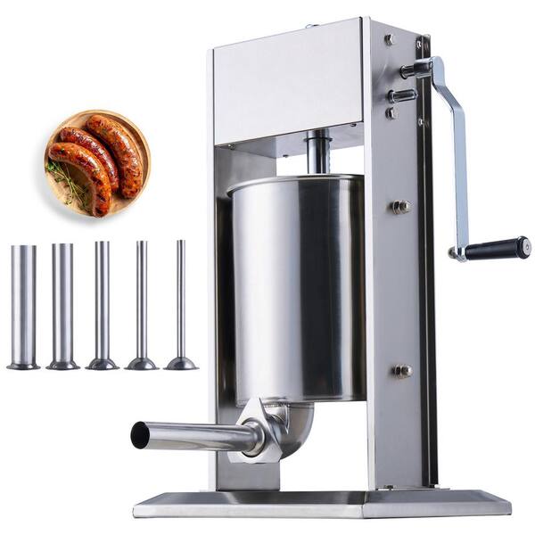 thumbnail image 2 of 2.5 Lb Manual Sausage Stuffer - Vertical Stainless Steel Sausage Maker With Suction Base 2 of 9