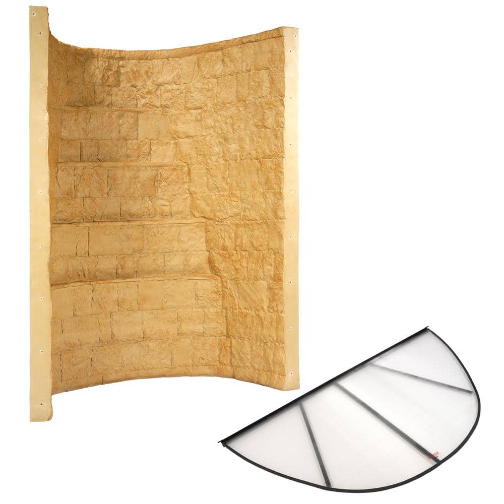 Rockwell 66 in. x 44 in. x 96 in. Tan Composite Window Well with Polycarbonate Cover price history on PriceWatchPro