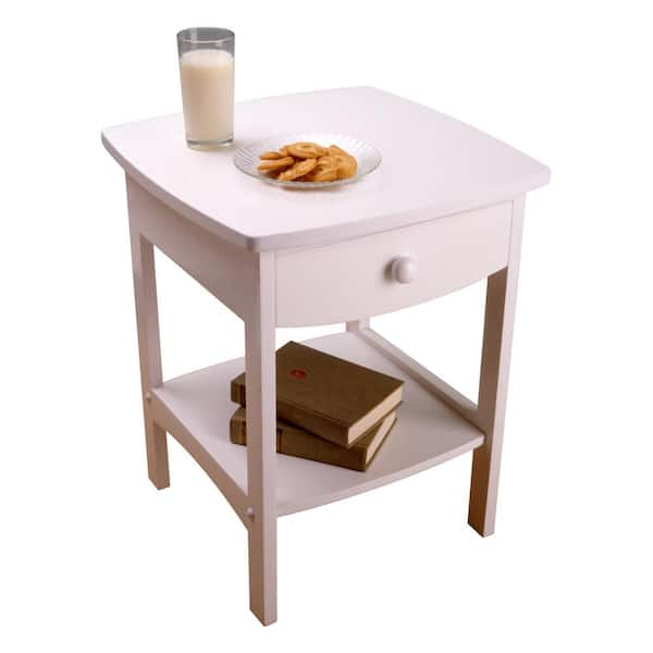 claire accent table white finish