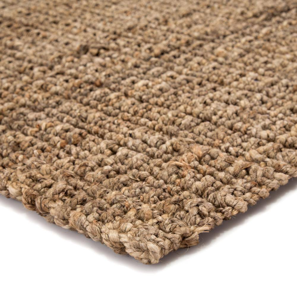 Hand-Spun Coastal Jute Runner Rug in Warm Taupe 2'6"x9'