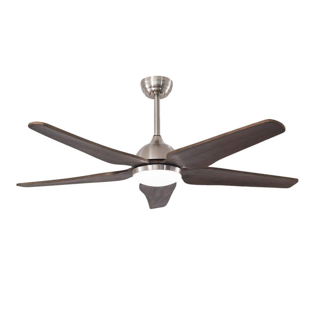52 in. Black Walnut Downrod Mount Standard Ceiling Fan with Reversible Blades and LED Light Included price history on PriceWatchPro