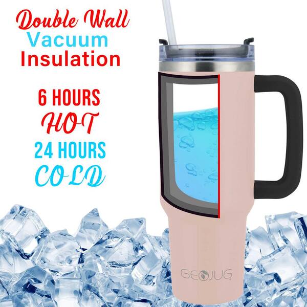 Brentwood Geojug 40 Oz. Insulated Pink Stainless Steel Brentwood Geojug 40 Oz. Insulated Pink Stainless Steel