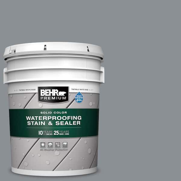 BEHR PREMIUM 5 gal. #SC-125 Stonehedge Solid Color Waterproofing Exterior Wood Stain and Sealer