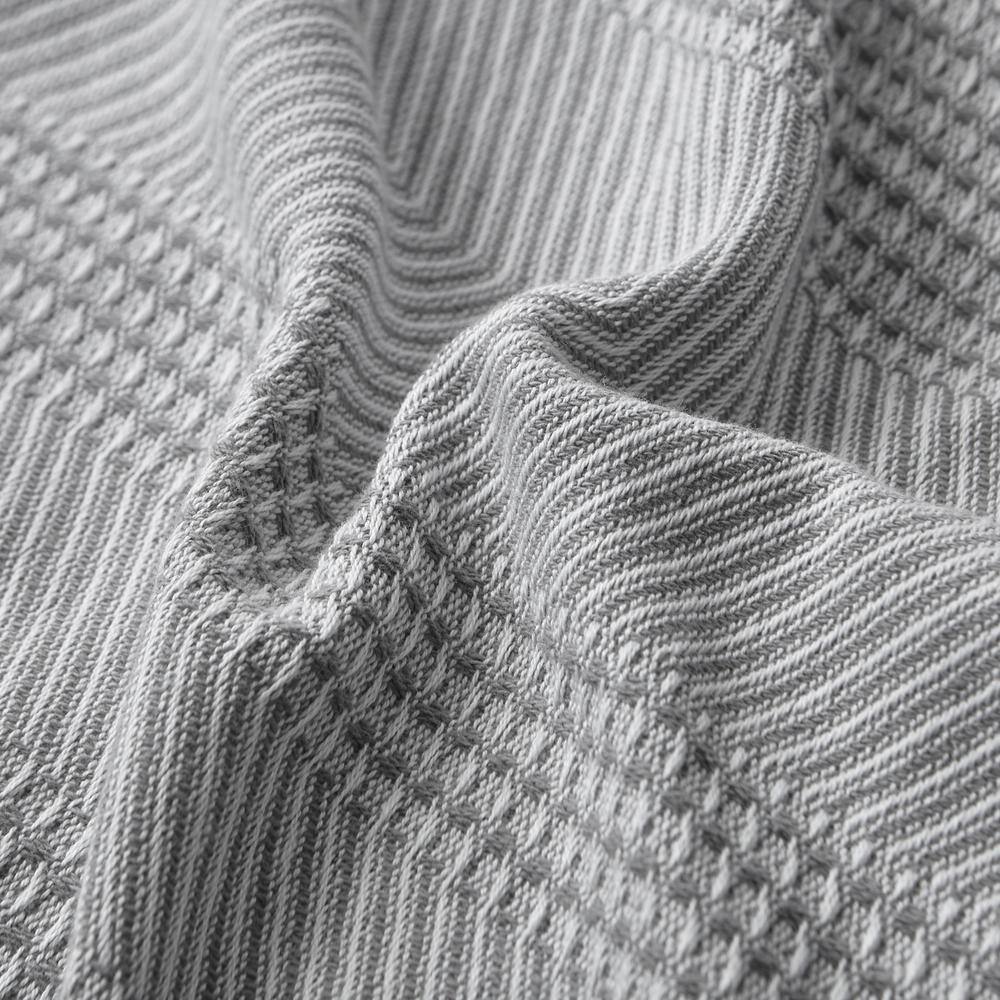 Grey Chevron King Cotton Machine Washable Blanket