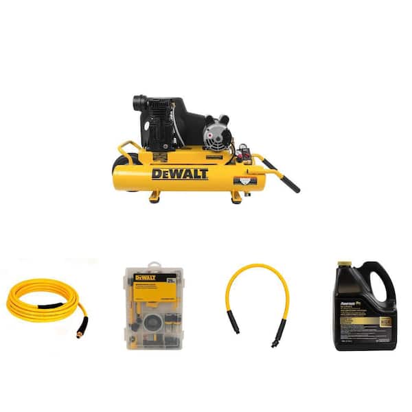 8 Gal. 155 PSI Air Compressor, Hose, Accessory Kit, Whip Hose and Oil