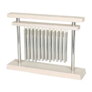 Signature Collection, Woodstock Tranquility Table Chime, 8.75 in. Silver Wind Chime TTCLW