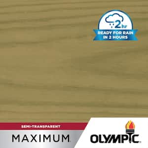 Maximum 1 gal. ST-2018 Outside White Semi-Transparent Exterior Stain and Sealer in One Low VOC