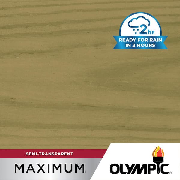 Olympic Maximum 5 gal. ST-2018 Outside White Semi-Transparent Exterior Stain and Sealer in One Low VOC