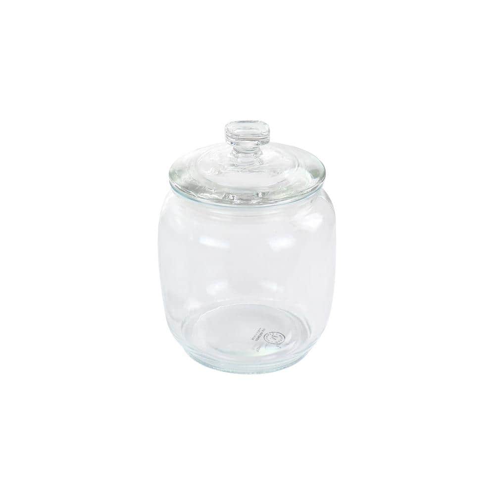 Clear Glass 4-Piece Airtight Canister Set with Twist Top Lids
