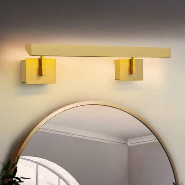 Rennnsan Taylor 23.6 in. 1-Light Gold Linear Dimmable LED Vanity Light