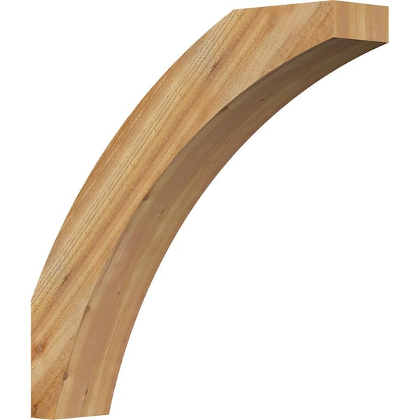 Ekena Millwork 6"W x 30"D x 30"H Thorton Rough Sawn Knee Brace, Western Red Cedar
