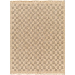 Mirage Tan/Black Checkered 8 ft. x 10 ft. Indoor/Outdoor Area Rug