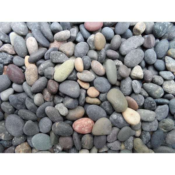 Unbranded Rock Ranch 27 cu. ft. 3/8 in. to 5/8 in. Mixed Mexican Beach Pebble (2200 lbs. Bulk Super Sack Contractor Pallet)
