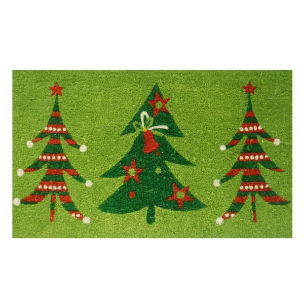 Christmas Trio 17 in. x 29 in. Coir Door Mat
