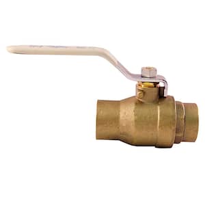 1 in. Brass SWT x SWT Ball Valve Solder Full-Port